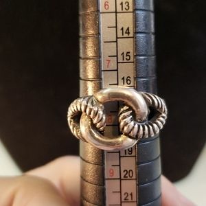 Sterling silver knotted size 8 ring